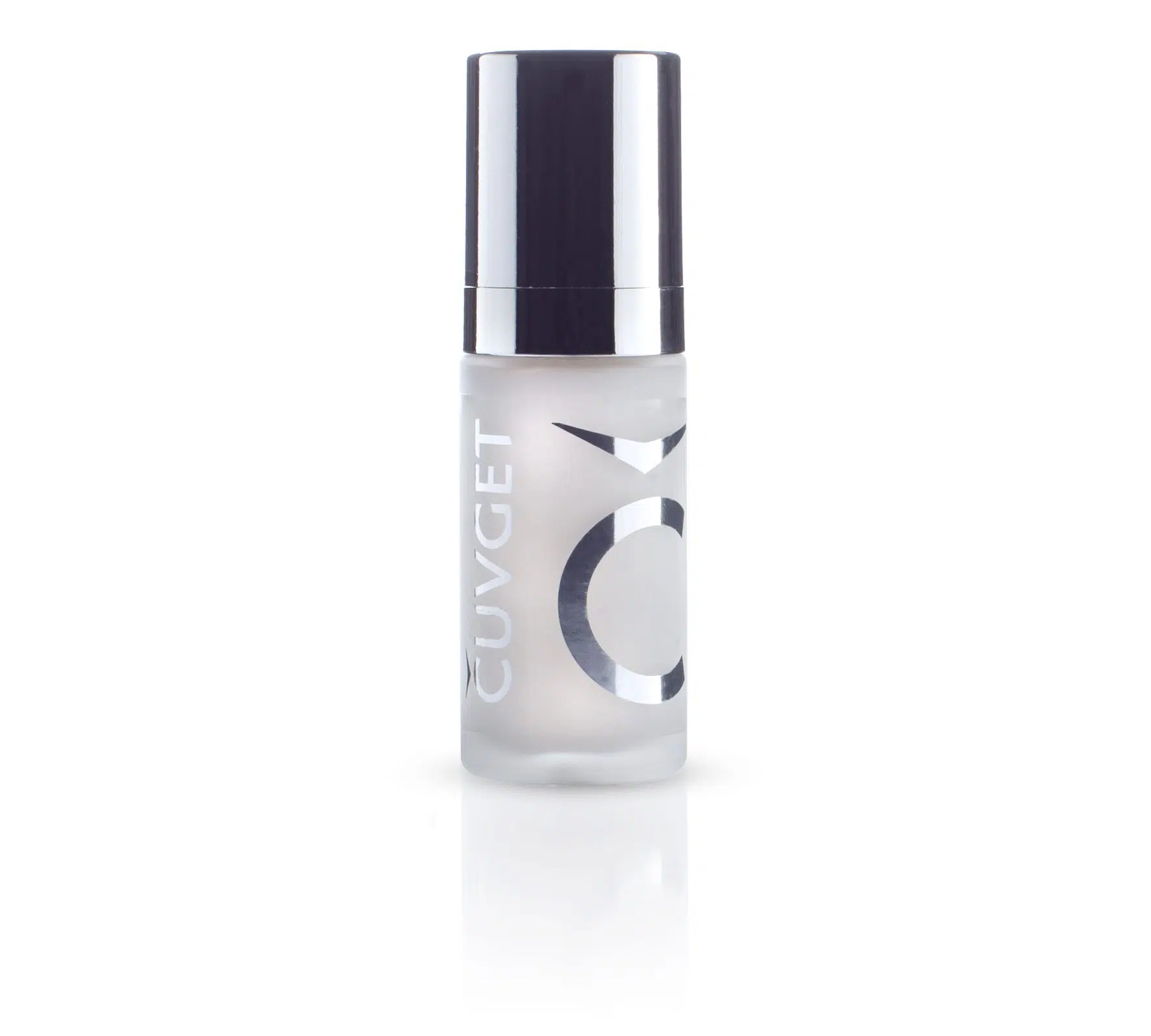 Bottle of Čuvget Stimulating Serum containing stem cells and peptides for collagen care, intense hydration, and natural skin glow